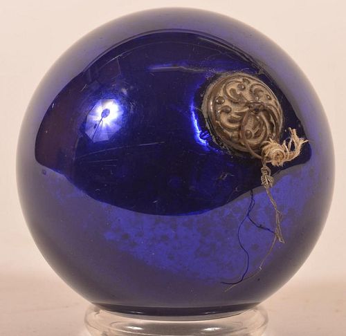 COBALT BLUE GLASS BALL FORM GERMAN 39c20a