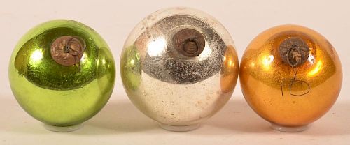 3 ANTIQUE BLOWN GLASS BALL FORM 39c20d