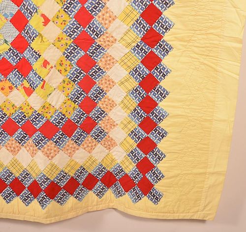 VINTAGE DIAMOND BLOCK PATTERN PATCHWORK