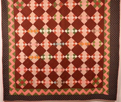 ANTIQUE DIAMOND BLOCK PATTERN PATCHWORK 39c21f