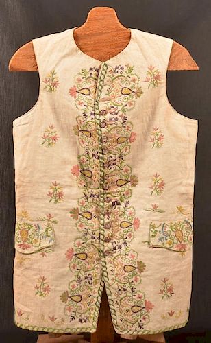 EARLY 18TH CENTURY EMBROIDERED