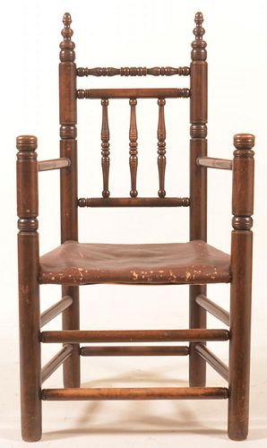 MIXED WOOD 19TH CENTURY ARMCHAIR.Mixed
