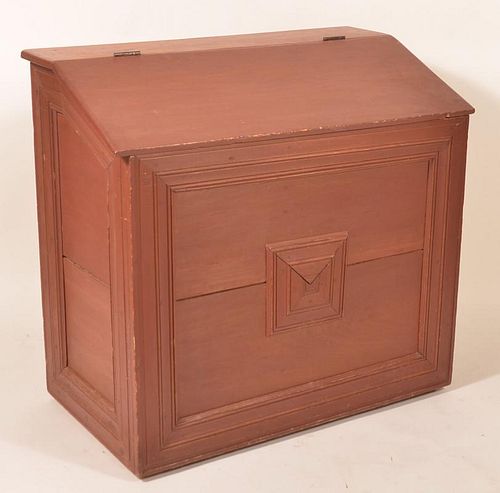 19TH CENTURY SOFTWOOD HINGED TOP 39c254