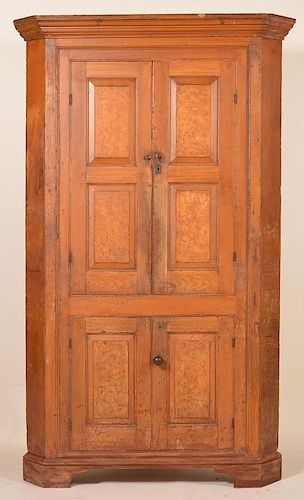 PA SOFTWOOD BLIND DOOR CORNER CUPBOARD Pennsylvania 39c26b