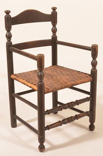 EARLY 19TH CENTURY CHILD'S LADDER-BACK