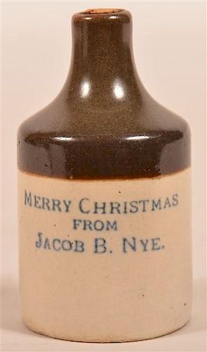 JACOB B. NYE STONEWARE MINI. ADVERTISING