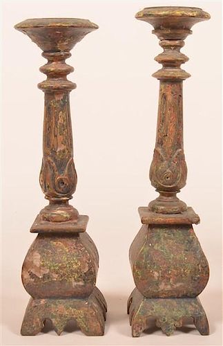 PAIR OF 18TH CENTURY CARVED WOOD