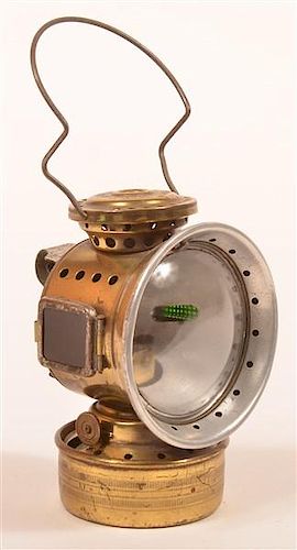 20TH CENTURY BRASS BICYCLE LANTERN.20th