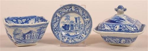 THREE PIECES OF MINIATURE STAFFORDSHIRE 39c3e7