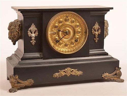 ANSONIA ENAMELED METAL CASE MANTEL 39c40b