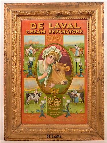 DE LAVAL CREAM SEPARATOR TIN LITHOGRAPH