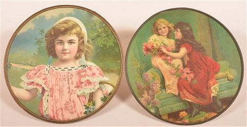 TWO FLUE COVERS DEPICTING CHILDREN Two 39c437