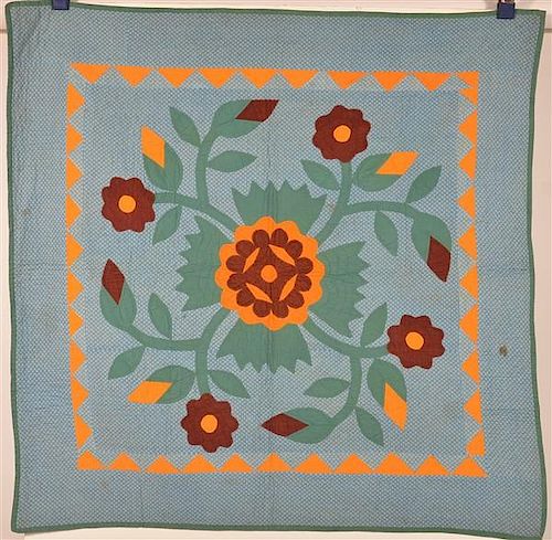 ANTIQUE FLORAL APPLIQUE PATCHWORK