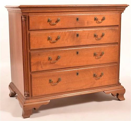 PA CHIPPENDALE WALNUT CHEST OF 39c511