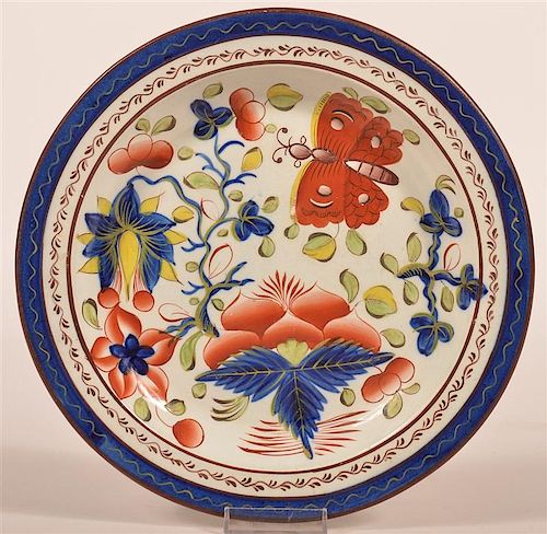 GAUDY DUTCH BUTTERFLY PATTERN PLATE.Gaudy