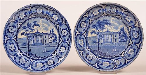 TWO HISTORICAL STAFFORDSHIRE BLUE