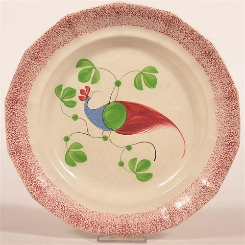 RED SPATTER PEAFOWL PATTERN PANELED 39c5ad