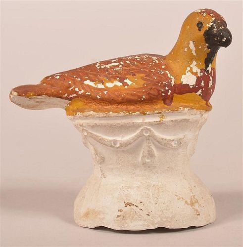 PA HOLLOW CHALKWARE FIGURE OF A BIRD