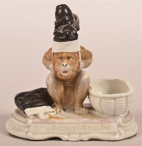 GERMAN BISQUE MONKEY FIGURAL MATCH 39c60f