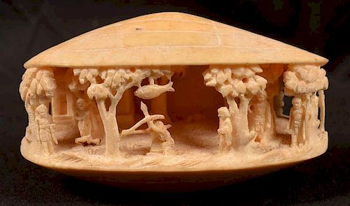 ANTIQUE IVORY CARVING FROM INDIA.Antique
