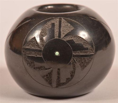 SMALL SAN ILDEFONSO PUEBLO BLACKWARE