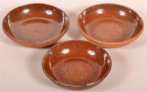 SET OF THREE PA REDWARE GLAZED 39c741