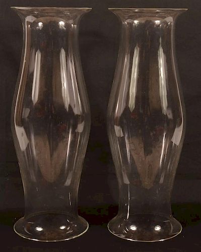 PAIR OF 19TH C LARGE CANDLE GLOBESPair 39c78a