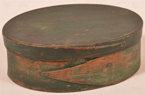 GREEN PAINT OVAL BENTWOOD PANTRY