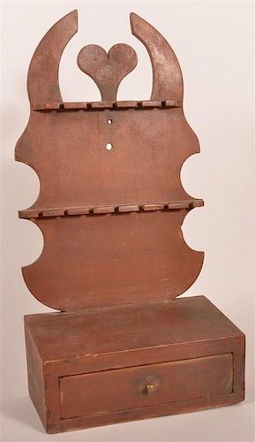 19TH C WOODEN HANGING SPOON RACK 39c7b3