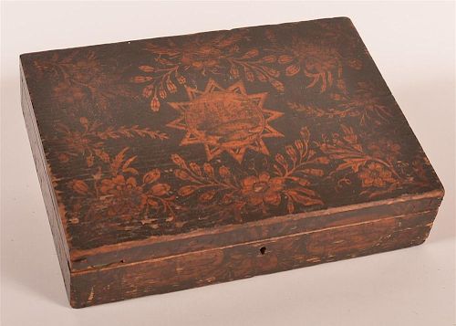 19TH C JAPANED DRESSER BOX19th 39c7b4