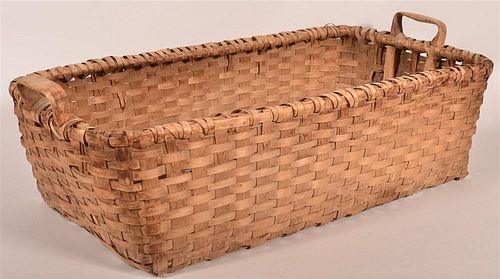 19TH C. WOVEN OAK SPLINT HARVEST