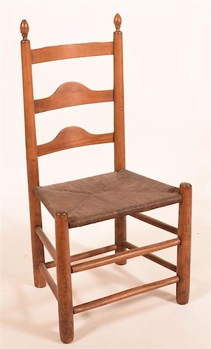 RUSH SEAT LADDER BACK SIDE CHAIR.Rush