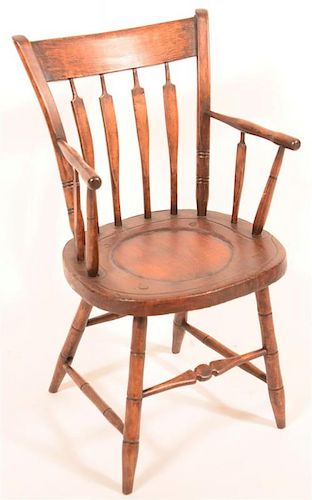 PA RAKED ARROW BACK WINDSOR ARMCHAIR 19th 39c88e