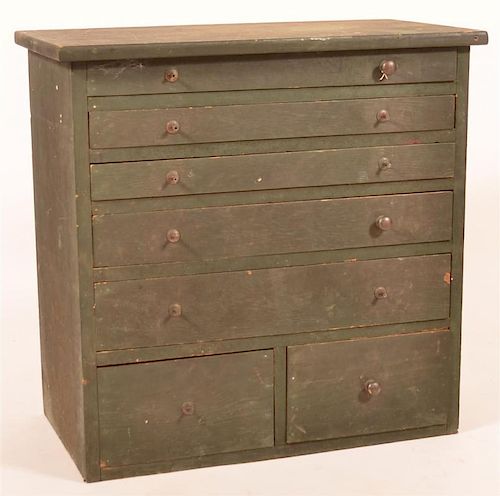 GREEN PAINTED SOFTWOOD MULTI DRAWER 39c88b