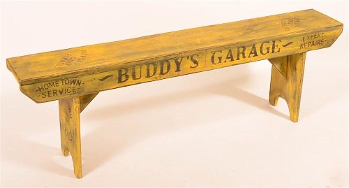 ADVERTISING BENCH SIGNED BUDDY'S