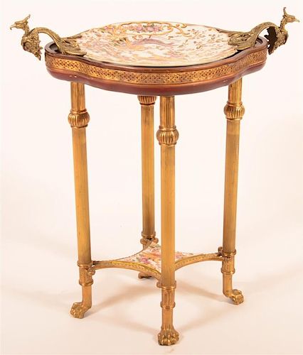 20TH CENTURY ORMOLU MOUNTED BUTLER STAND.20th