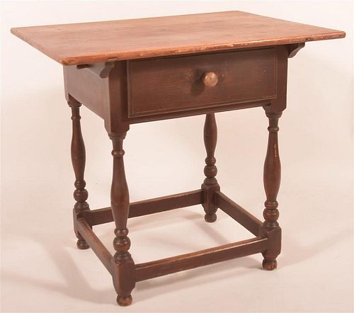 18TH C. PA STRETCHER BASE TABLE18th
