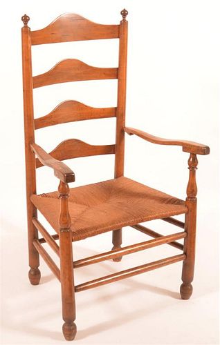 AMERICAN EARLY 19TH C. LADDER BACK