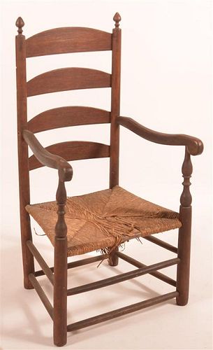 AMERICAN EARLY 19TH C LADDER BACK 39c8d0