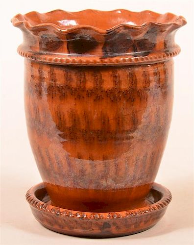 SHOONER REDWARE POTTERY FLOWER