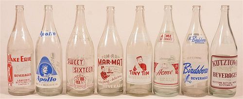 LOT OF 8 VINTAGE PAINTED LABEL