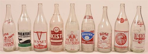 LOT OF 9 VINTAGE PAINTED LABEL