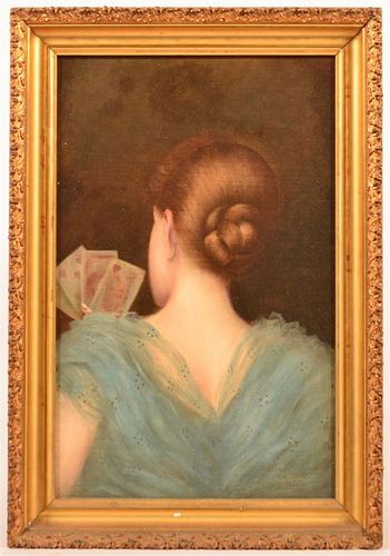 OIL ON CANVAS PORTRAIT OF LADY 39c981