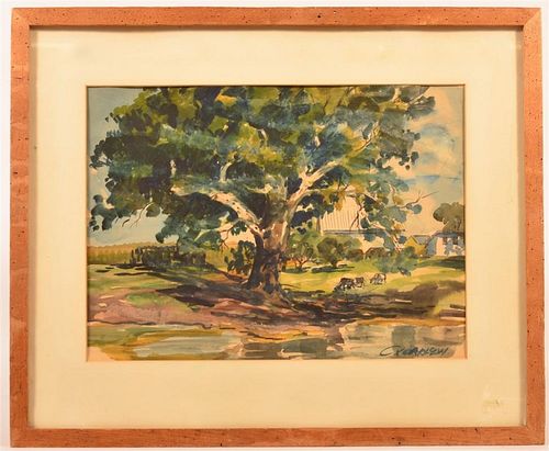 CHARLES X CARLSON WATERCOLOR ON 39c9a0