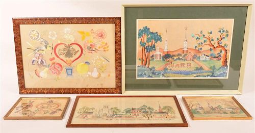 FIVE WATERCOLOR DRAWINGS BY JAMES 39c9bb