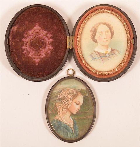 TWO 19TH CENTURY PORTRAITS OF WOMEN Two 39c9b8