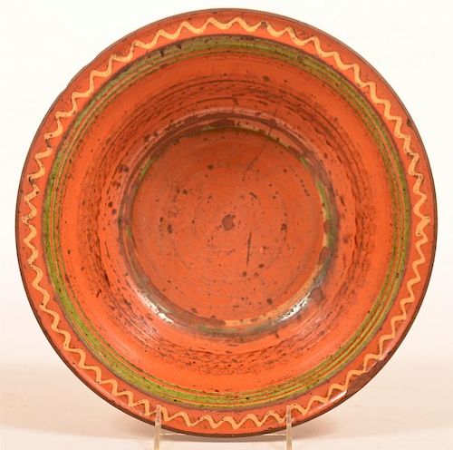 SLIP DECORATED REDWARE POTTERY 39ca3a