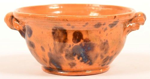 MOTTLE GLAZED REDWARE POTTERY SUGAR 39ca4f