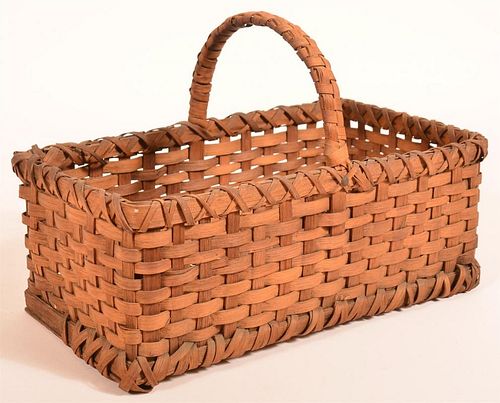 WOVEN OAK SPLINT FIELD BASKET.Pennsylvania