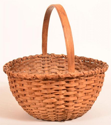 WOVEN OAK SPLINT FIELD BASKET.Pennsylvania